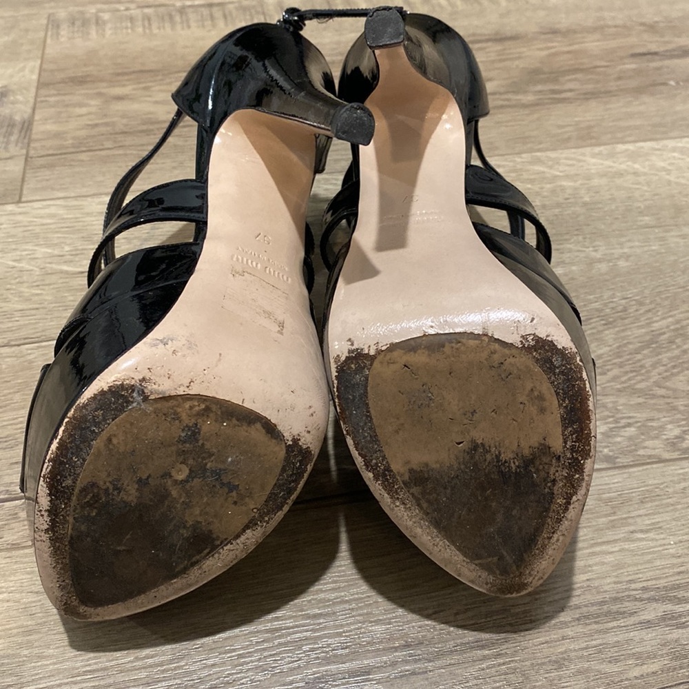 Miu Miu Patent Leather Platform Heels - Picture 8 of 8